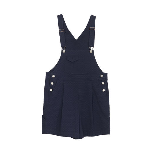 谜底背带裤短裤女2024年夏季新品学院风休闲百搭直筒裤242MK0627 商品图4