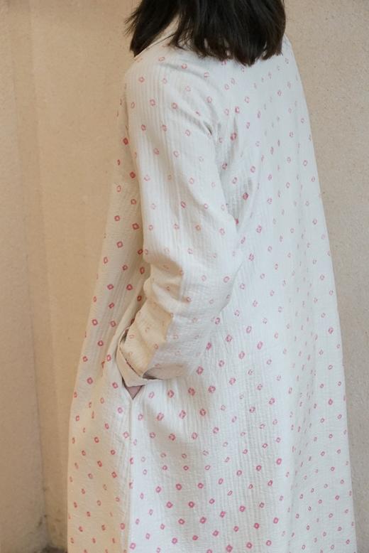 MAKU textiles｜丝棉粉印花长外套大衣 商品图4