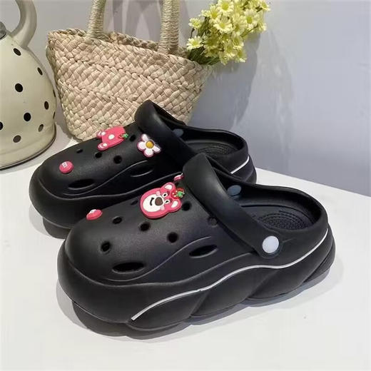 【ins网红百搭洞洞鞋~一年四季洞洞鞋还是稳坐正宫！】2024新款小红书爆款网红洞洞鞋 夏季外穿可爱卡通 厚底防滑包头拖鞋-QQ 商品图10