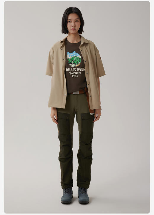 Fjallraven/北极狐女士短袖衬衫夏季新款城市户外休闲开衫 03241224 商品图4