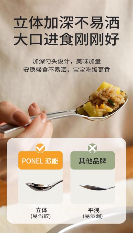 🌺【PONEL派能元宝勺】✅升级316不锈钢材质，坚固耐用💌 商品图3
