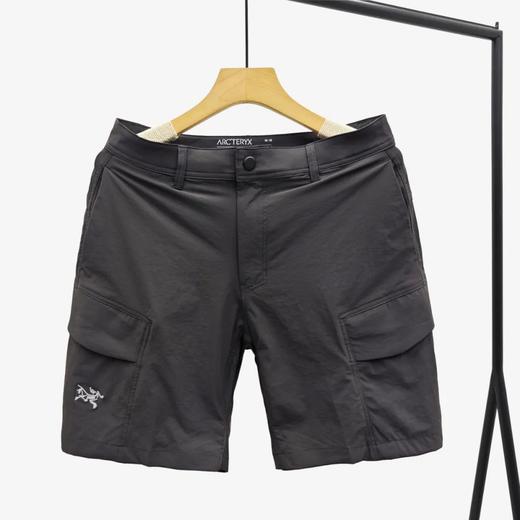 袅家男士防撕裂格纹肌理速干透气防泼水软壳多袋户外工装短裤 商品图5