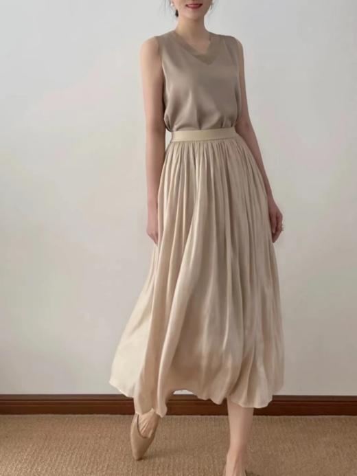 📣【KIAZIH珠光鎏金纱半身裙】✅鎏金荡漾浪花摆，流光面料，轻薄如纱，滑如绸缎，还不会透❣️ 商品图3