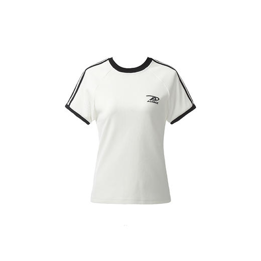 【A chock官方店】美式经典针织条纹拼接显瘦短袖街头甜辣女生t恤 商品图1