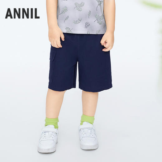 男童棉麻混纺工装裤新款安奈儿童装实体店同款XB426582 商品图0