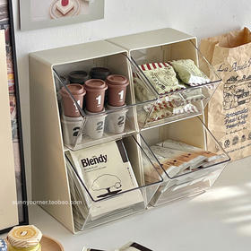 【桌面茶包收纳盒】透明亚克力咖啡胶囊茶叶置物架 办公室茶水间小架子