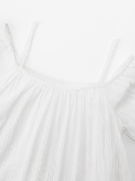 COCO ZONE”露肩连衣裙“夏季纯色一字领吊带连衣裙宽松时尚长袖A字裙CC1B1205 商品图3