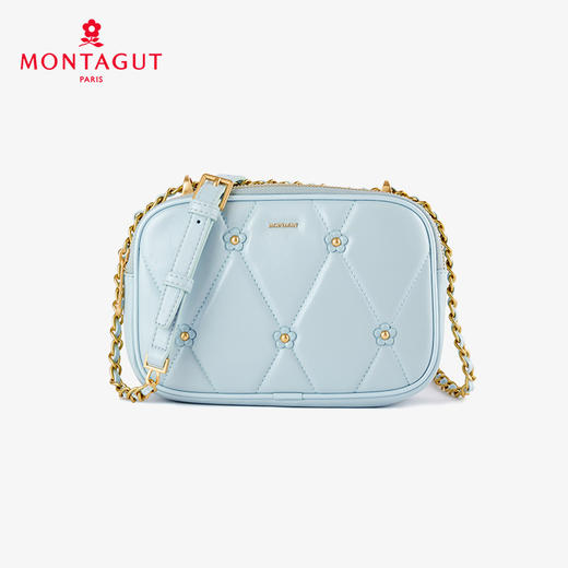 梦特娇法式时尚斜挎包女士通勤菱格羊皮女包 商品图4