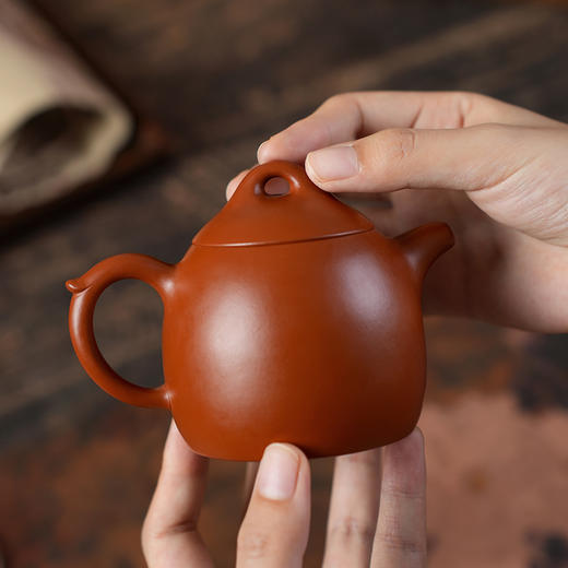 秦权壶 孙雯 宜兴原矿茶壶紫砂壶功夫茶泡茶壶朱泥紫砂茶具仿古 商品图1