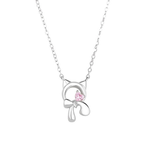 卡蒂罗/KADER 甜心小猫项链 925银萌趣小猫头可爱童话风设计可调节锁骨链 甜美少女元气款配饰 闺蜜款礼物礼盒装 商品图0