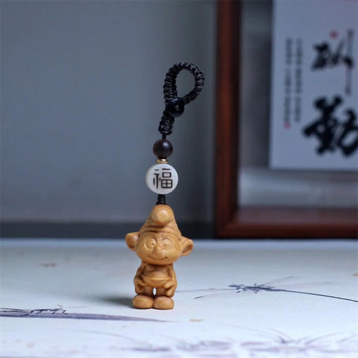 崖柏创意Q萌钥匙扣挂件（随机） 商品图8