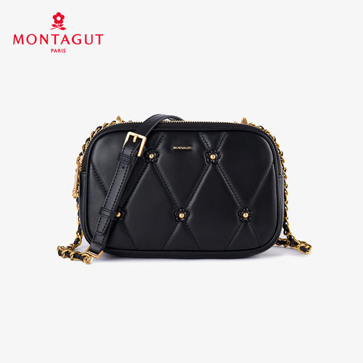 梦特娇法式时尚斜挎包女士通勤菱格羊皮女包 商品图1