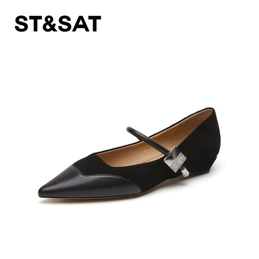 星期六尖头拼接闪钻方扣玛丽珍SSC1111181 商品图9