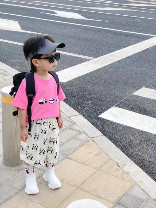 儿童纯棉熊猫短袖，柔软舒适亲肤【下单就送搭配裤子】 商品图2