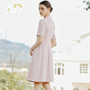 AD夏日清新粉色连衣裙女高端显白收腰西装裙播音艺考主持人上镜装 商品缩略图5