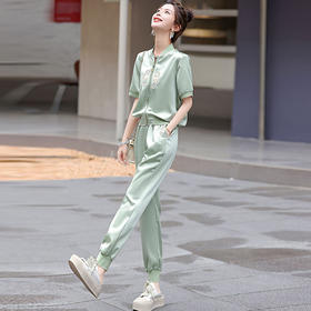 时尚减龄气质，新中式国风休闲运动服套装HR-BX2531