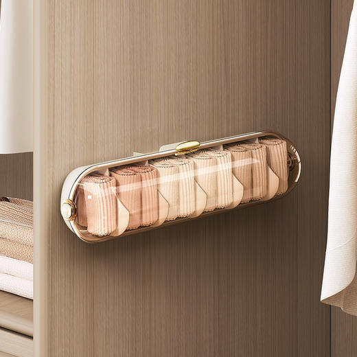 【轻奢防尘内衣收纳整理神器】卧室衣柜壁挂式分格 袜子内裤收纳盒  商品图4