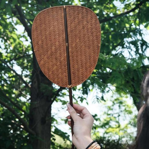 大漆竹编扇 宋式把玩扇子 中式复古掌扇宋风夏季纳凉便携 商品图6