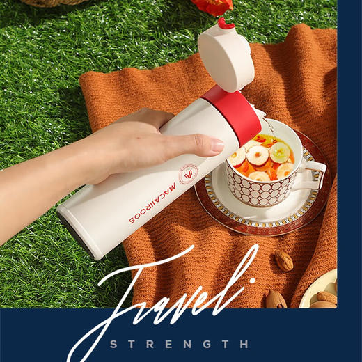 【小家电】迈卡罗MC-8451BW保温杯大容量轻量水杯男女学生304不锈钢车载弹盖杯HF 商品图3