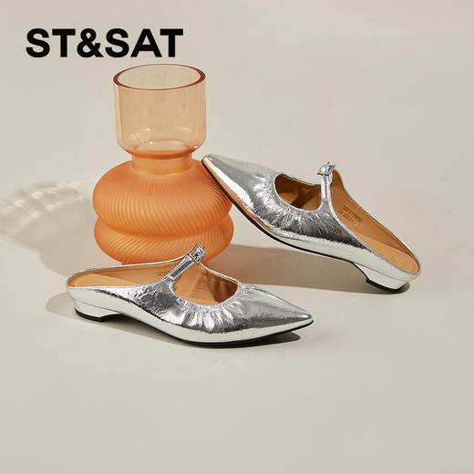星期六时髦尖头一脚蹬穆勒拖SSC21100R8 商品图0