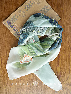 【满1188元赠品-无需加购和拍下】PETIT SCHAN小闪 Temple of Flora 花之神殿 风信子印花丝棉方巾