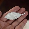 非遗工艺－拾物观心足银999金鱼银叶子2片装 打制泡茶煮水 商品缩略图6