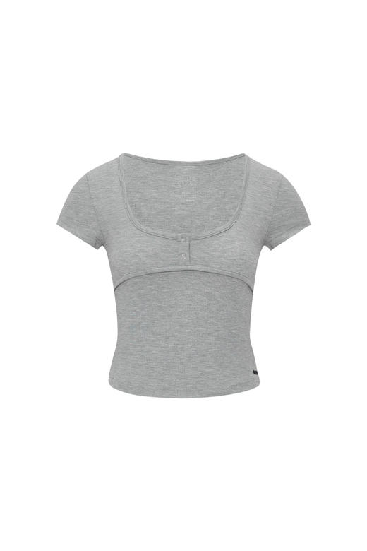 oneupU领弹力短袖T恤 商品图6