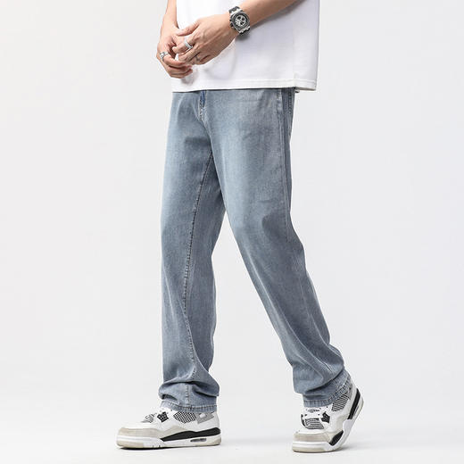 【天丝莱赛尔】【DQ】大依优型大码薄款冰丝牛仔裤长裤男舒适休闲简约百搭加肥加大男装 商品图2