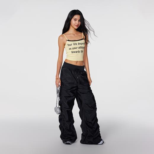 【Achock官方店】潮牌辣妹字母印花蕾丝吊带美式修身显瘦内搭打底 商品图2