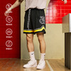 LUSHISI船锚刺绣主题美式不过膝运动短裤篮球裤跑步健身五分裤男 商品缩略图2