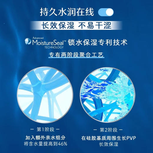 【2件7折】博士伦硅水凝胶ultra奥澈日夜连续佩戴隐形近视眼镜月抛3片官方正品 商品图3