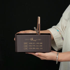 多功能电木收纳筒中式办公室笔筒桌面摆件书房电木笔桶学生创意好物收纳盒