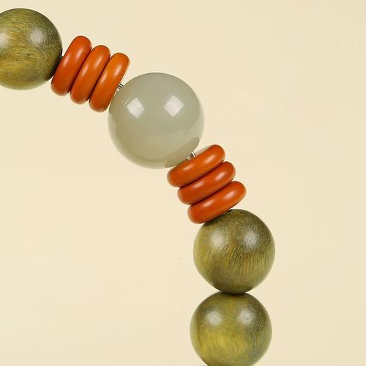 「19.9包邮！天然绿檀手串」情侣男女生盘玩好运珠手链 佛珠本命年时尚饰品 商品图1