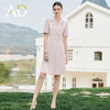 AD夏日清新粉色连衣裙女高端显白收腰西装裙播音艺考主持人上镜装 商品缩略图4