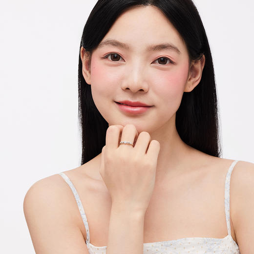 卡蒂罗/IDO联名 守护情侣对戒 925银以爱之名经典皇冠造型开口可调节设计一对 神圣浪漫简约闪耀配饰 女友 礼物 礼盒 商品图3