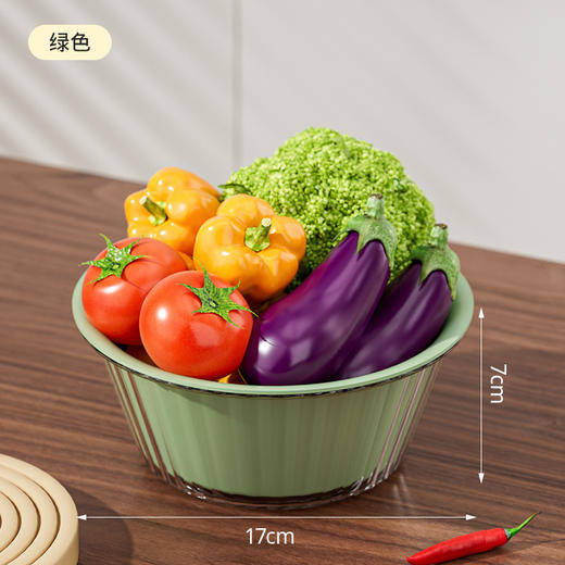 【食品级❗️新款双层果蔬沥水篮】加厚双层果蔬沥水篮，安全材质一物多用容量加大，家用洗菜篮厨房碗筷沥水收纳篮子水果洗菜盆QQ 商品图6