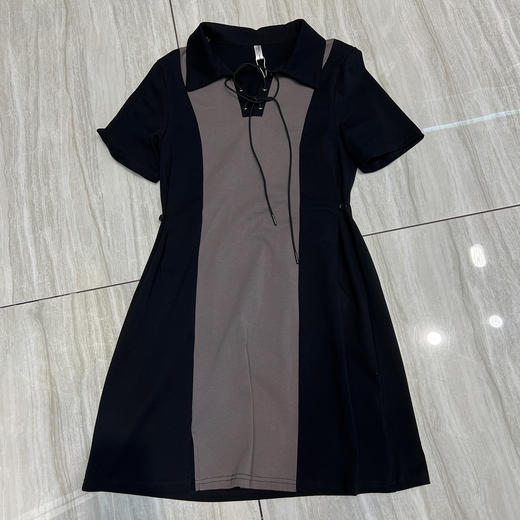 2-12GDPOLO领分割短袖连衣裙40410（黑） 夏季 142100100321 商品图4