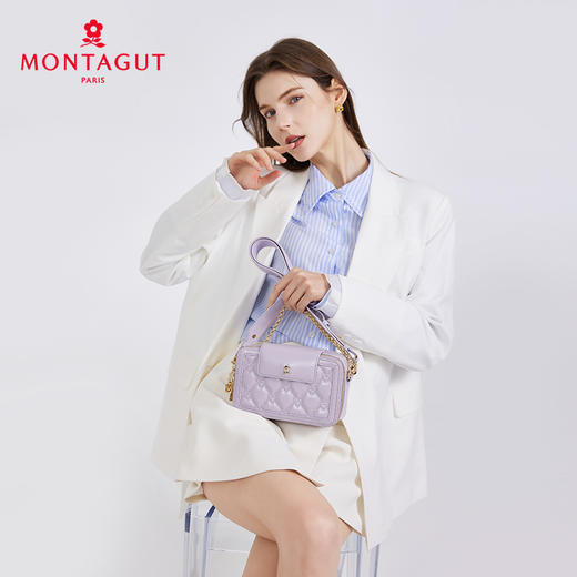 梦特娇法式时尚斜挎包通勤单肩羊皮女包 商品图1