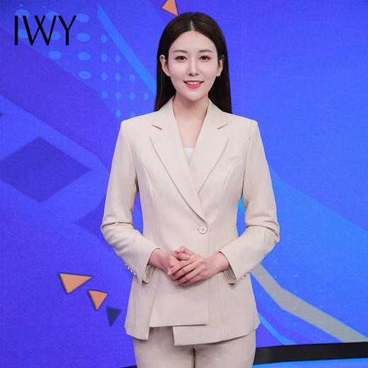 IWY/杏色西装套装女春秋职业装气质公务员教师主持人面试正装CP11386 商品图3
