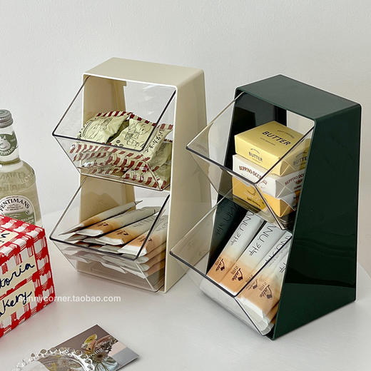 【桌面茶包收纳盒】透明亚克力咖啡胶囊茶叶置物架 办公室茶水间小架子 商品图4