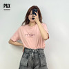 P&X设计师女装夏季短款休闲宽松圆领T恤 824202580 粉色 商品缩略图0