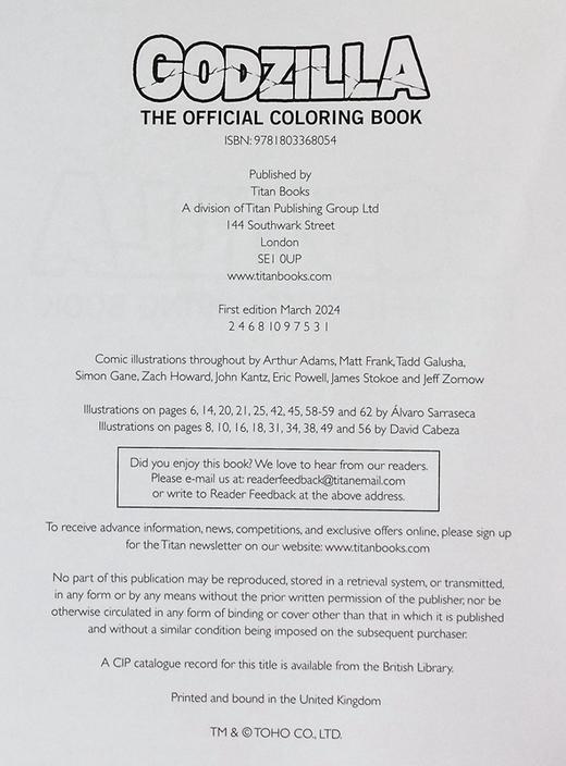 【中商原版】哥斯拉 官方涂色书 英文原版 Godzilla The Official Coloring Book 商品图4