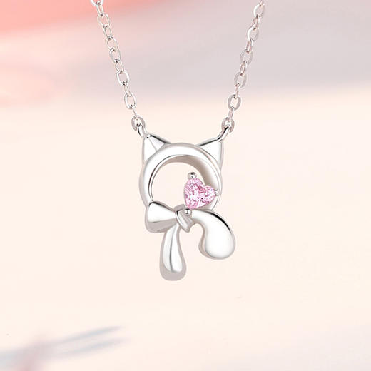 卡蒂罗/KADER 甜心小猫项链 925银萌趣小猫头可爱童话风设计可调节锁骨链 甜美少女元气款配饰 闺蜜款礼物礼盒装 商品图5