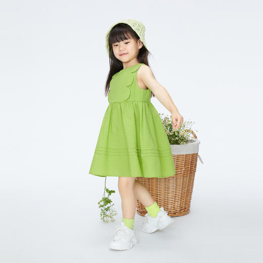 女童泡泡无袖连衣裙裙子新款安奈儿童装实体店同款XG423731 商品图5