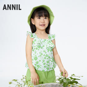女童俏皮纯棉背心新款安奈儿童装实体店同款XG422599