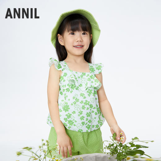 女童俏皮纯棉背心新款安奈儿童装实体店同款XG422599 商品图0