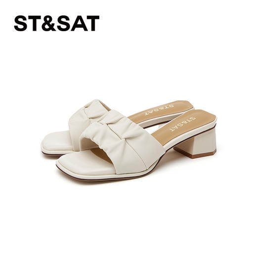 星期六极简方头褶皱柔软沙发拖SSC211000Q 商品图11