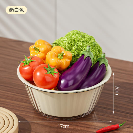 【食品级❗️新款双层果蔬沥水篮】加厚双层果蔬沥水篮，安全材质一物多用容量加大，家用洗菜篮厨房碗筷沥水收纳篮子水果洗菜盆QQ 商品图5