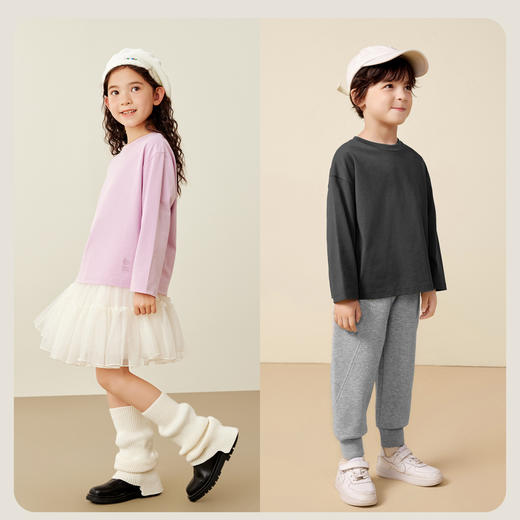 【迷你小魔纤 儿童款】迷你巴拉儿童长袖T恤秋季一家三口亲子基础T恤 商品图2