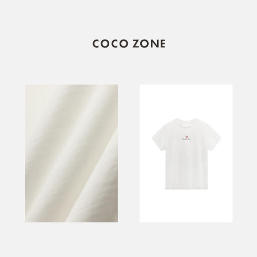 COCO ZONE夏季宽松休闲短袖T恤时尚百搭显瘦圆领上衣CC2B0900 商品图2